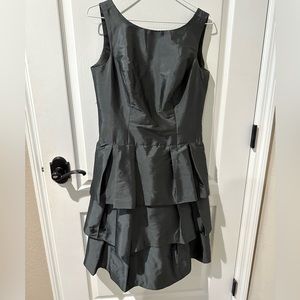 Alfred Sung Ebony Sleeveless Fit and Flair Cocktail Dress